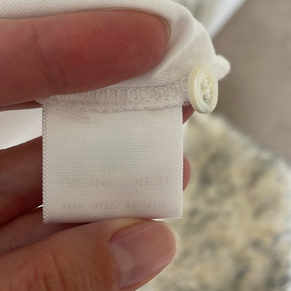 Eileen Fisher Organic Cotton Button Up Blouse Top W’s M White Basic Essential - Picture 4 of 14